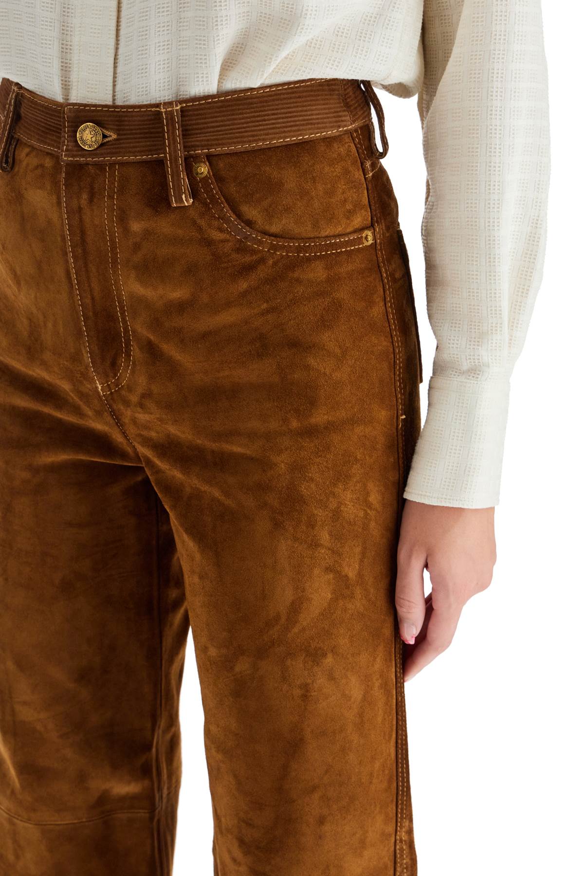 Golden Goose Golden Goose suede leather pants for men