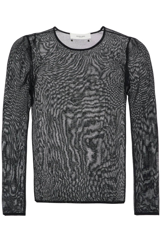 Golden Goose Golden Goose black viscose sweater with small metallic applications