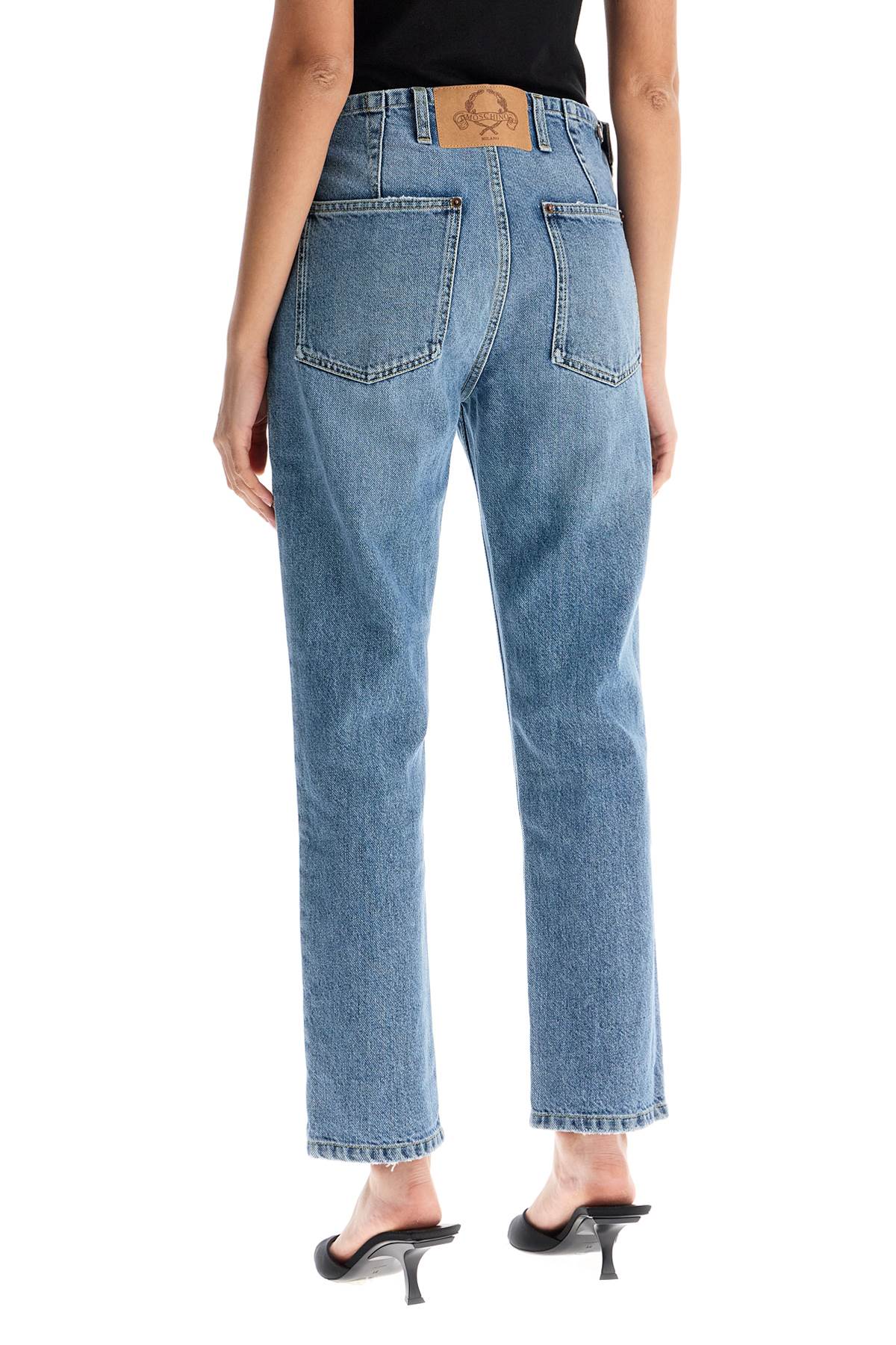 Moschino Moschino slim fit jeans with adjustable waistband