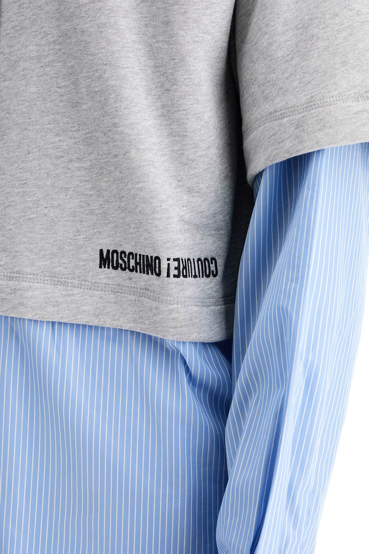 Moschino Moschino hybrid sweatshirt with shirt bottom