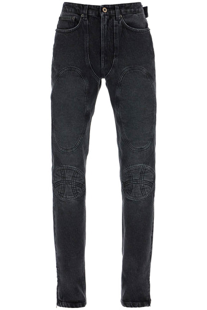 JEAN PAUL GAULTIER JEAN PAUL GAULTIER jeans with padded inlays and lace-up