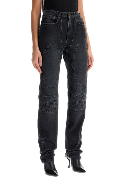 JEAN PAUL GAULTIER JEAN PAUL GAULTIER jeans with padded inlays and lace-up