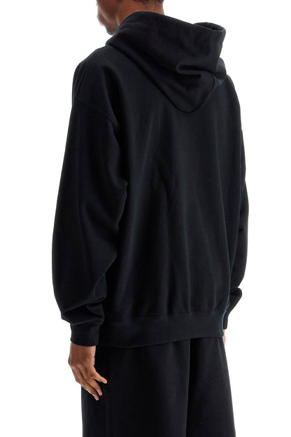 Y-3 men's black hoodie in recycled cotton and polyester