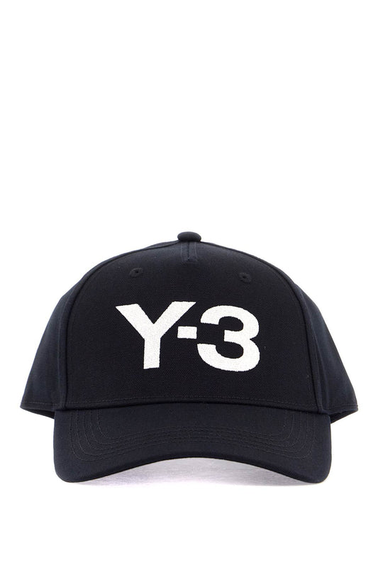 Y-3 black cotton 6-panel cap