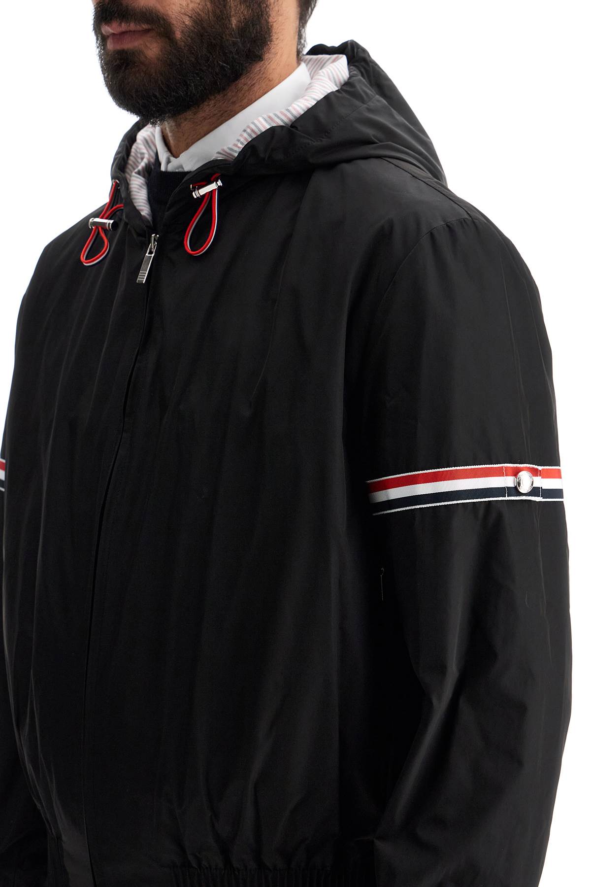 Thom Browne Thom Browne short jacket with tricolor inserts