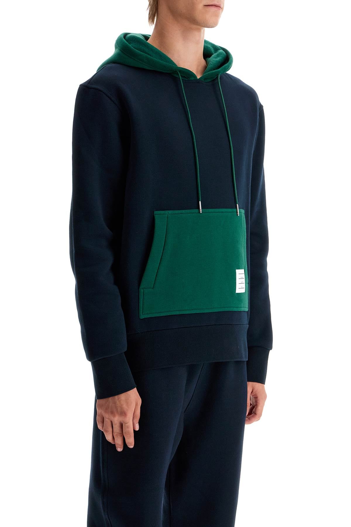 Thom Browne Thom Browne hooded sweatshirt with color