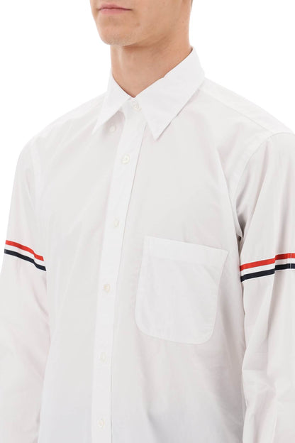 Thom Browne oxford button-down shirt with rwb armbands