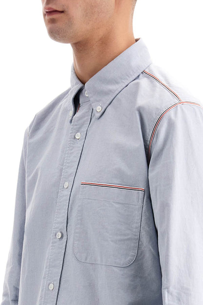 Thom Browne button-down shirt with gros-grain trim