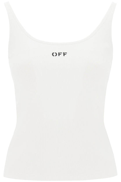 Off White Off-White tank top with off embroidery