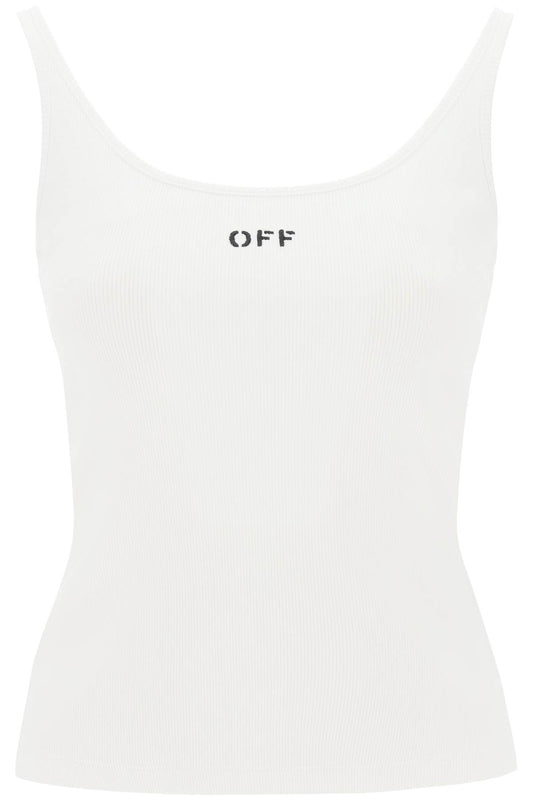 Off White Off-White tank top with off embroidery