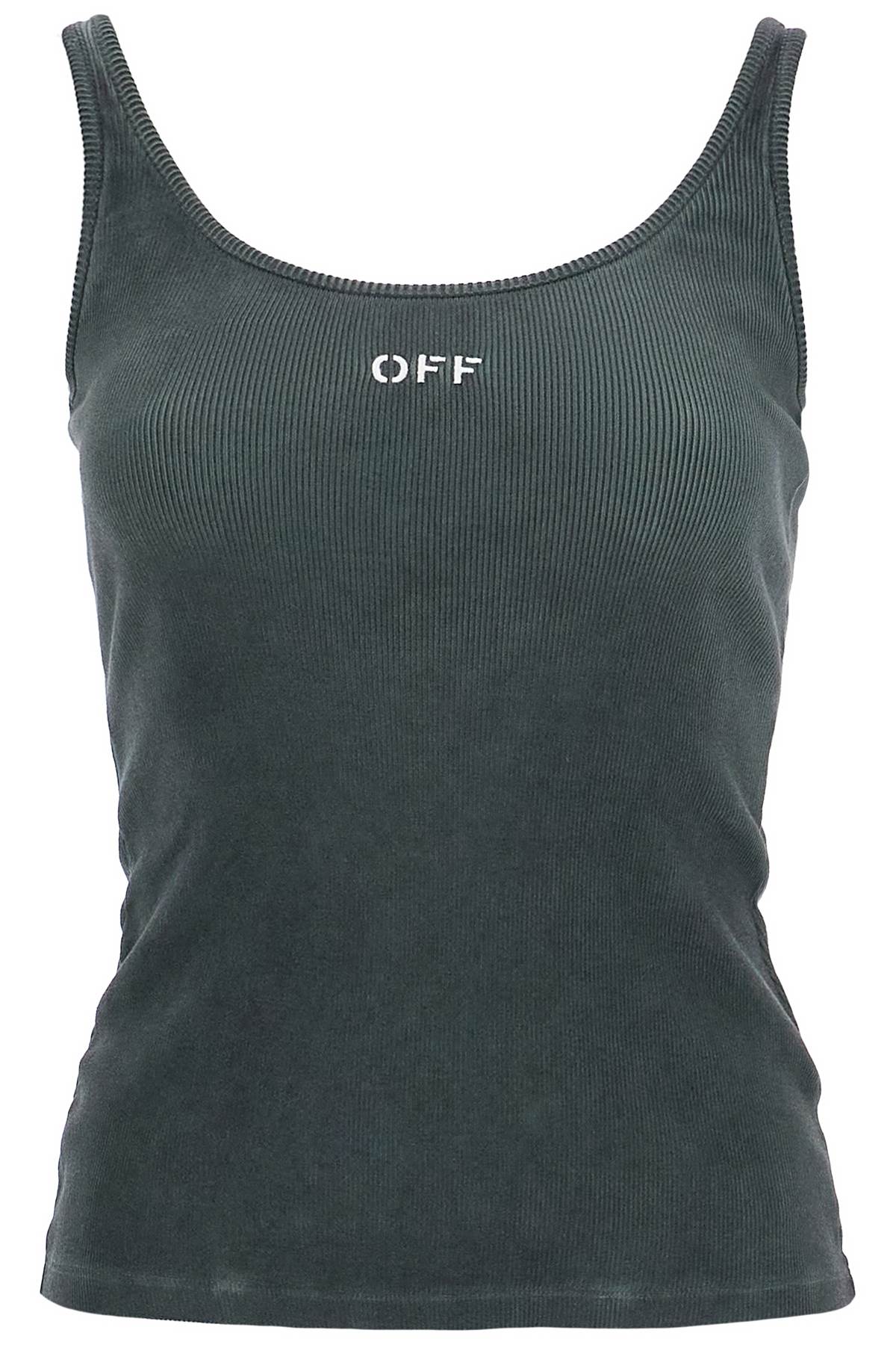 Off White Off-White stretch cotton tank top for women