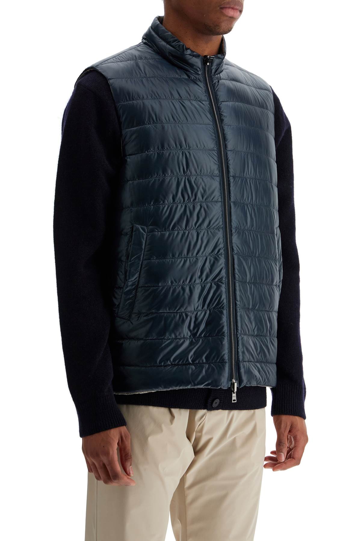 HERNO HERNO reversible black polyamide gilet