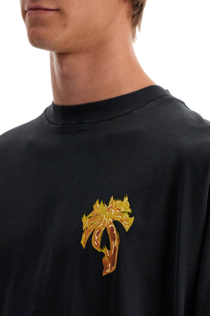 Palm Angels Palm Angels 'burning palm oversized t