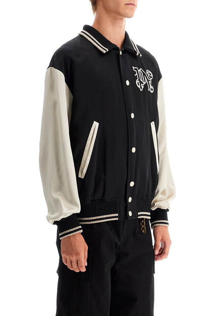 Palm Angels Palm Angels satin varsity jacket for