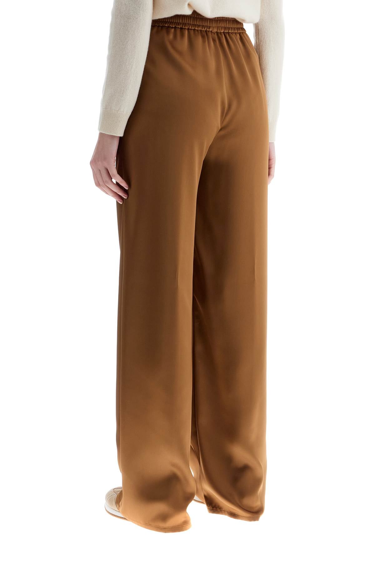 HERNO HERNO wide leg camel polyester pants