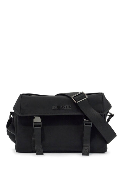 Dsquared2 Dsquared2 black shoulder bag in polyamide with spacious compartment