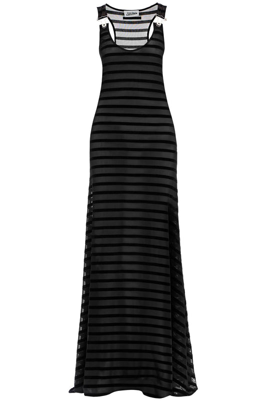 JEAN PAUL GAULTIER JEAN PAUL GAULTIER long marinière dress with overall detail