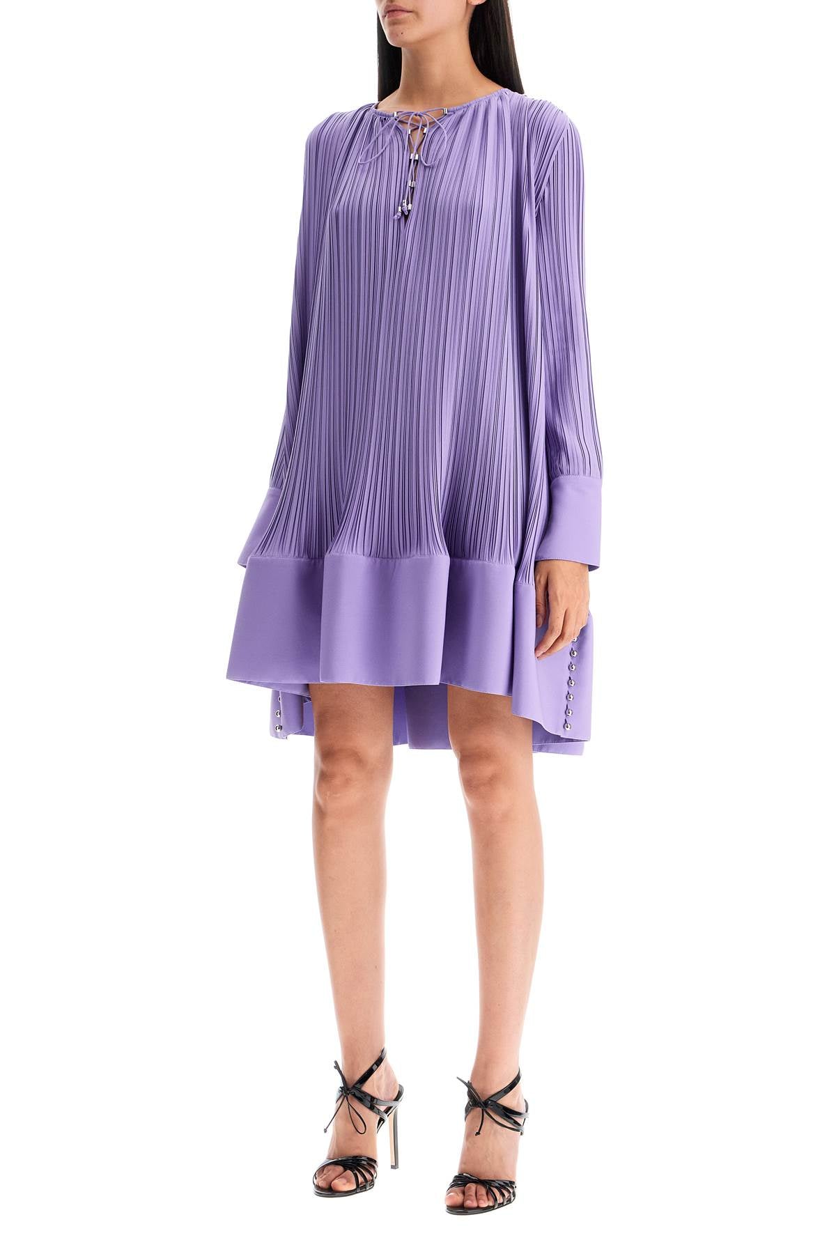 Lanvin Lanvin short pleated dress with ruffles