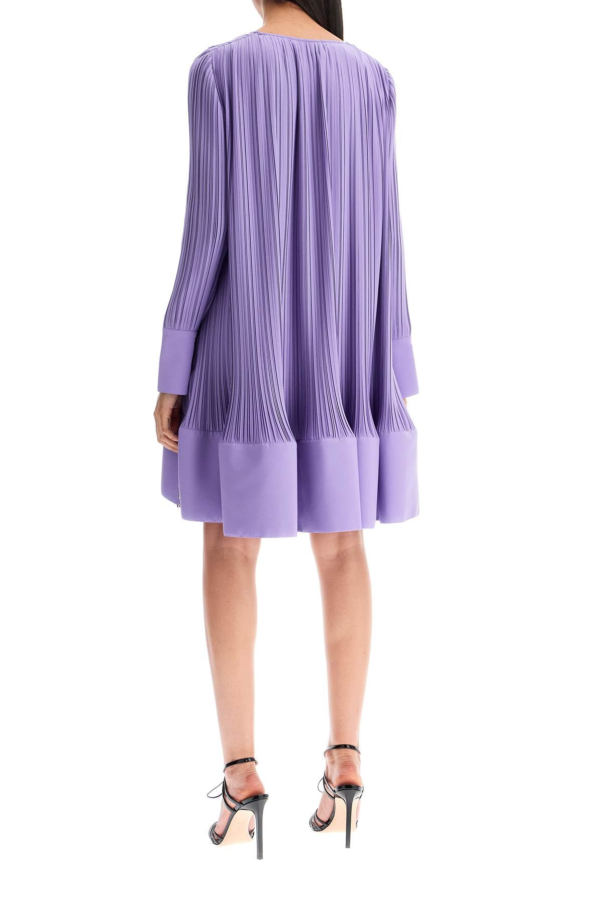 Lanvin Lanvin short pleated dress with ruffles