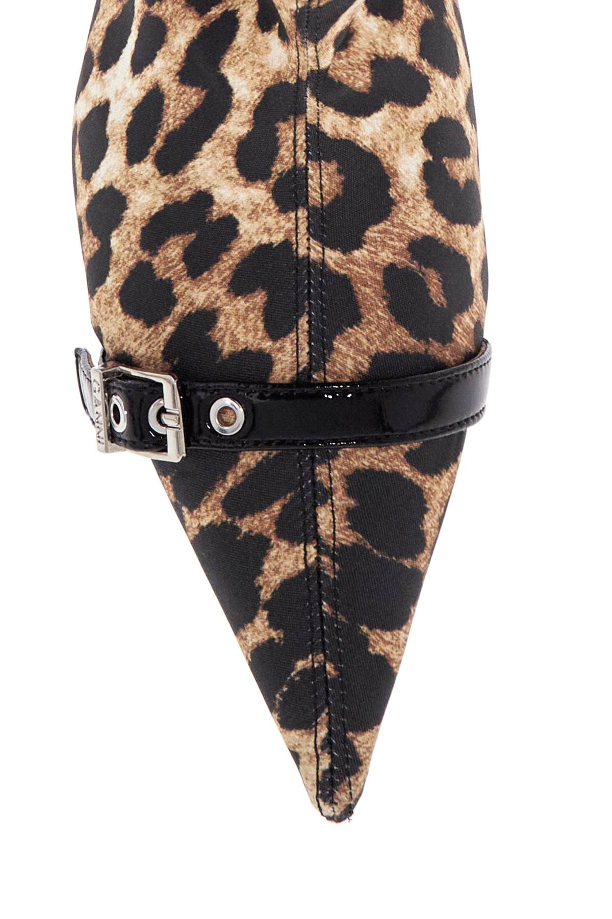 Ganni Ganni animal print fabric boots