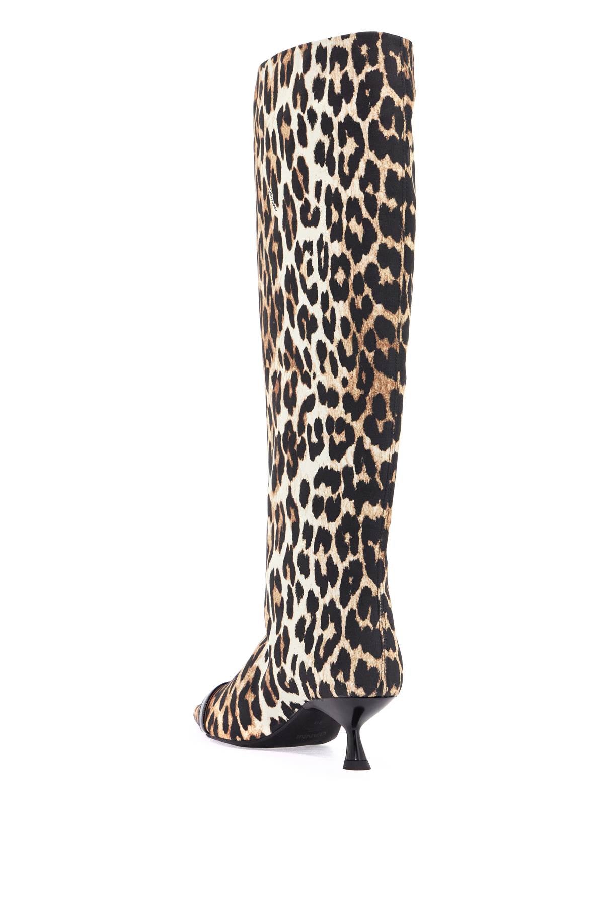 Ganni Ganni animal print fabric boots