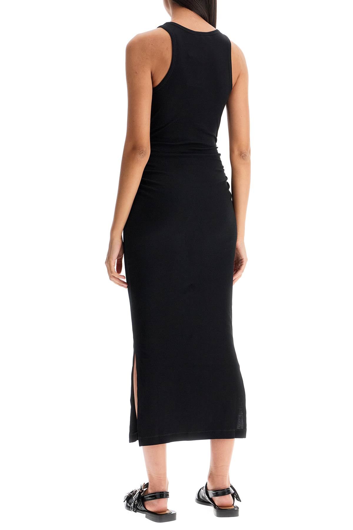 Ganni Ganni 'ribbed jersey midi dress with nine