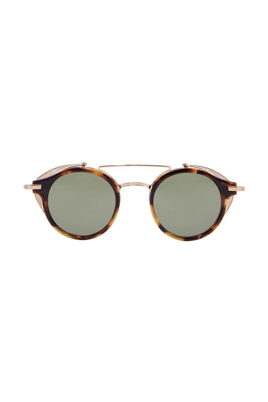 Thom Browne Thom Browne round sunglasses titanium acetate tortoiseshell green lenses