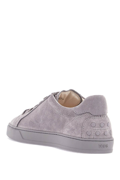 Tod'S lace-up shoes in suede mouse grey with rubber sole