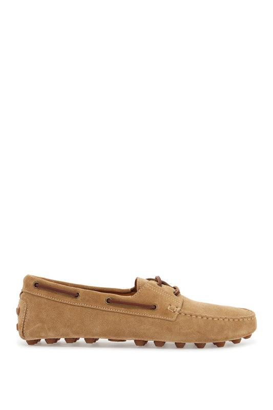 Tod'S Tod'S suede biscuit leather loafers with rubber sole