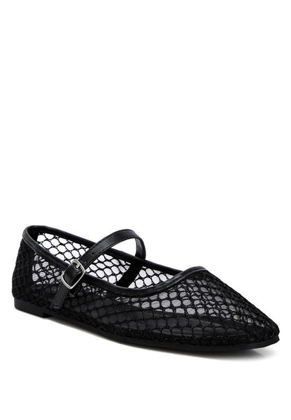 “AVERONA” Mesh Mary Jane Flats