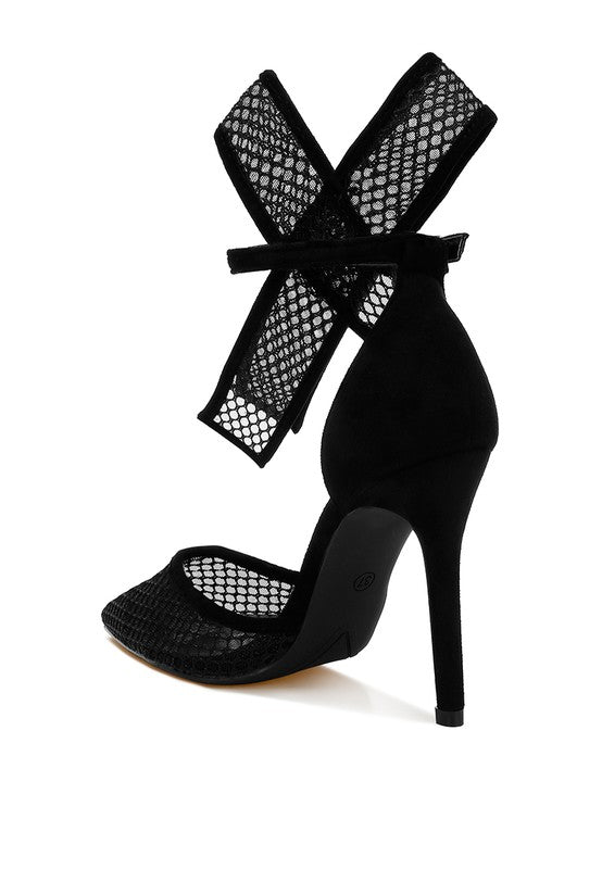 “REGINA” Big Bow Stiletto Sandals