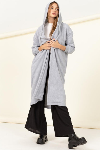 ESSENTIAL BLISS FRENCH TERRY HOODED COAT