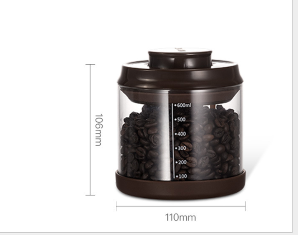 Ankou Ankou Round Moisture-proof Sealed Tank Home Storage Storage Tank High Borosilicate Glass Creative Coffee Pot