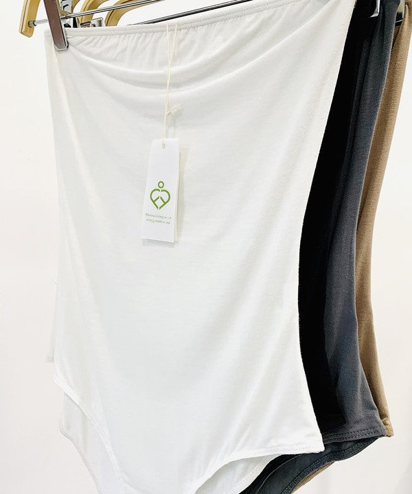 BAMBOO PRE WASHED Sleeveless Bodysuit Top