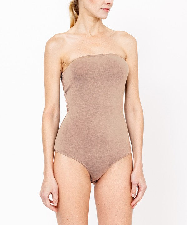 BAMBOO PRE WASHED Sleeveless Bodysuit Top