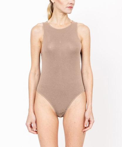 BAMBOO HALTER NECK BODYSUIT