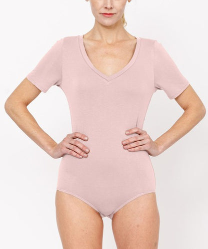 BAMBOO CASUAL V NECK BODYSUIT