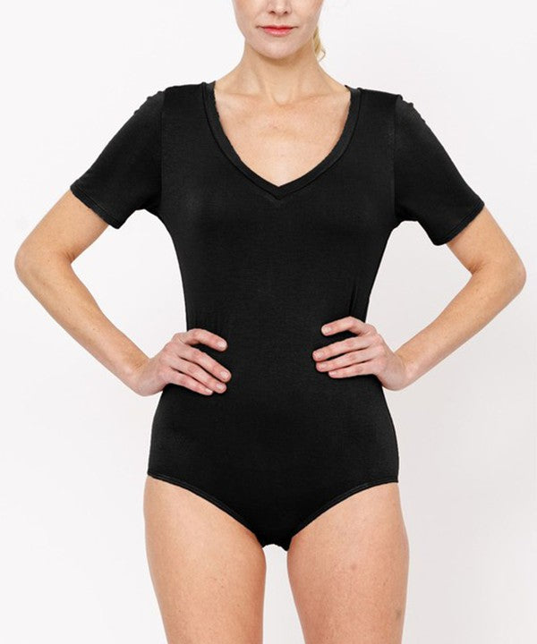 BAMBOO CASUAL V NECK BODYSUIT