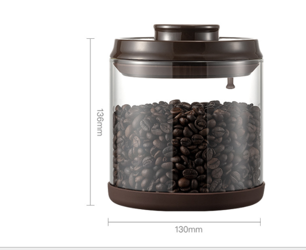 Ankou Ankou Round Moisture-proof Sealed Tank Home Storage Storage Tank High Borosilicate Glass Creative Coffee Pot