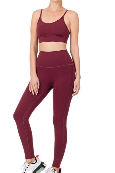 ATHLETIC CAMI BRA & LEGGINGS SET