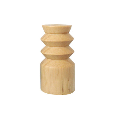 Nordic New Simple Solid Wood Candle Holder