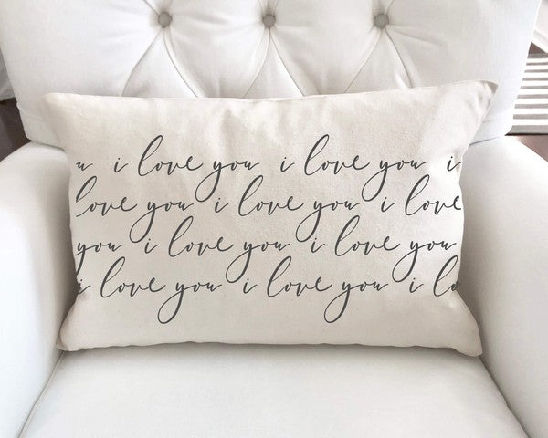 I Love You Patten Spring Pillow Cover