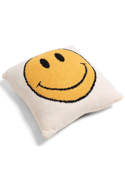 Luxury Soft Happy Face Print Cushion Cover