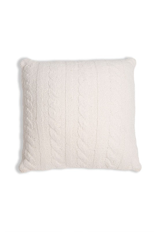 BRAIDED CABLE KNIT LUXURY SOFT PILLOW COVER