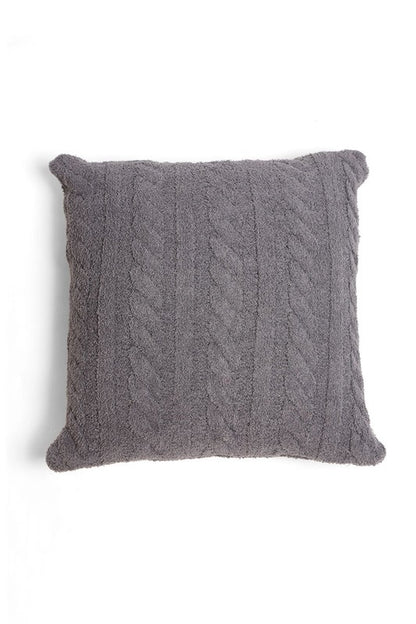 BRAIDED CABLE KNIT LUXURY SOFT PILLOW COVER