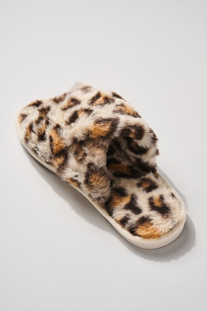 LEOPARD FUR SLIPPER