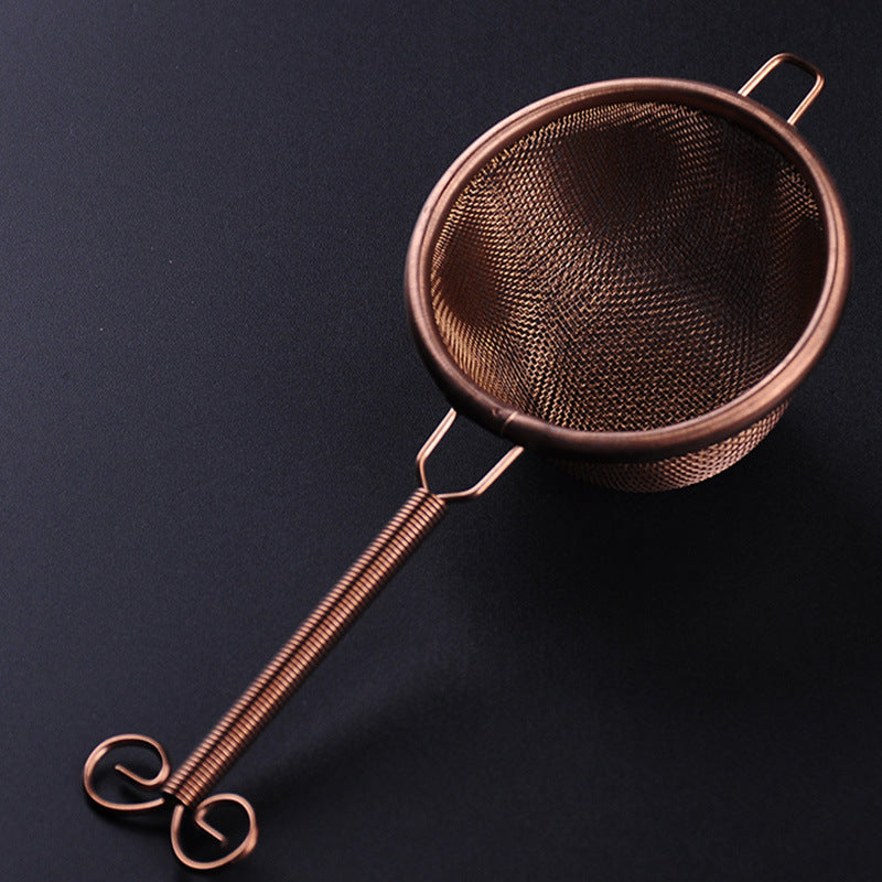 DOUBLE STAINLESS STEAL TEA DRAIN STRAINER