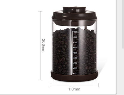 Ankou Ankou Round Moisture-proof Sealed Tank Home Storage Storage Tank High Borosilicate Glass Creative Coffee Pot