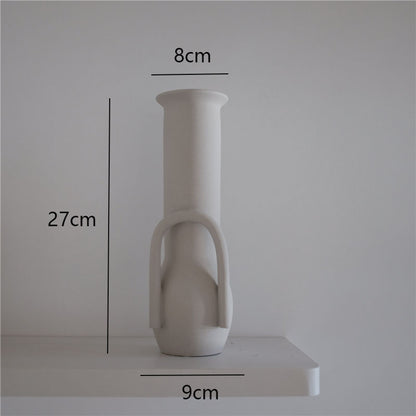 Plain Ceramic Vase Decoration Minimalist Art Flower Home