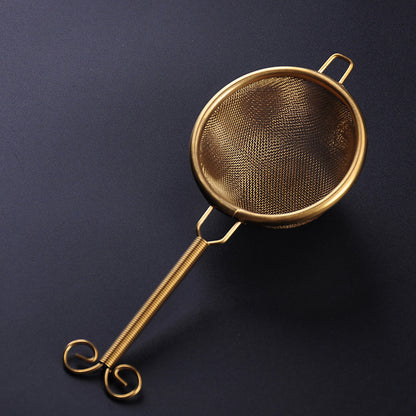 DOUBLE STAINLESS STEAL TEA DRAIN STRAINER